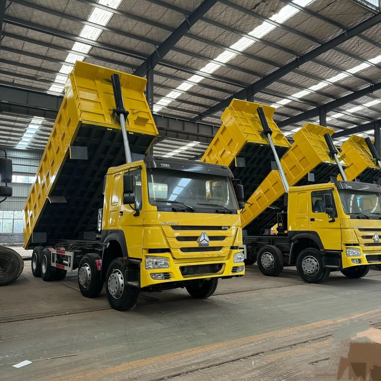 Used Chinese dump truck inspected and ready for CIF export to Africa